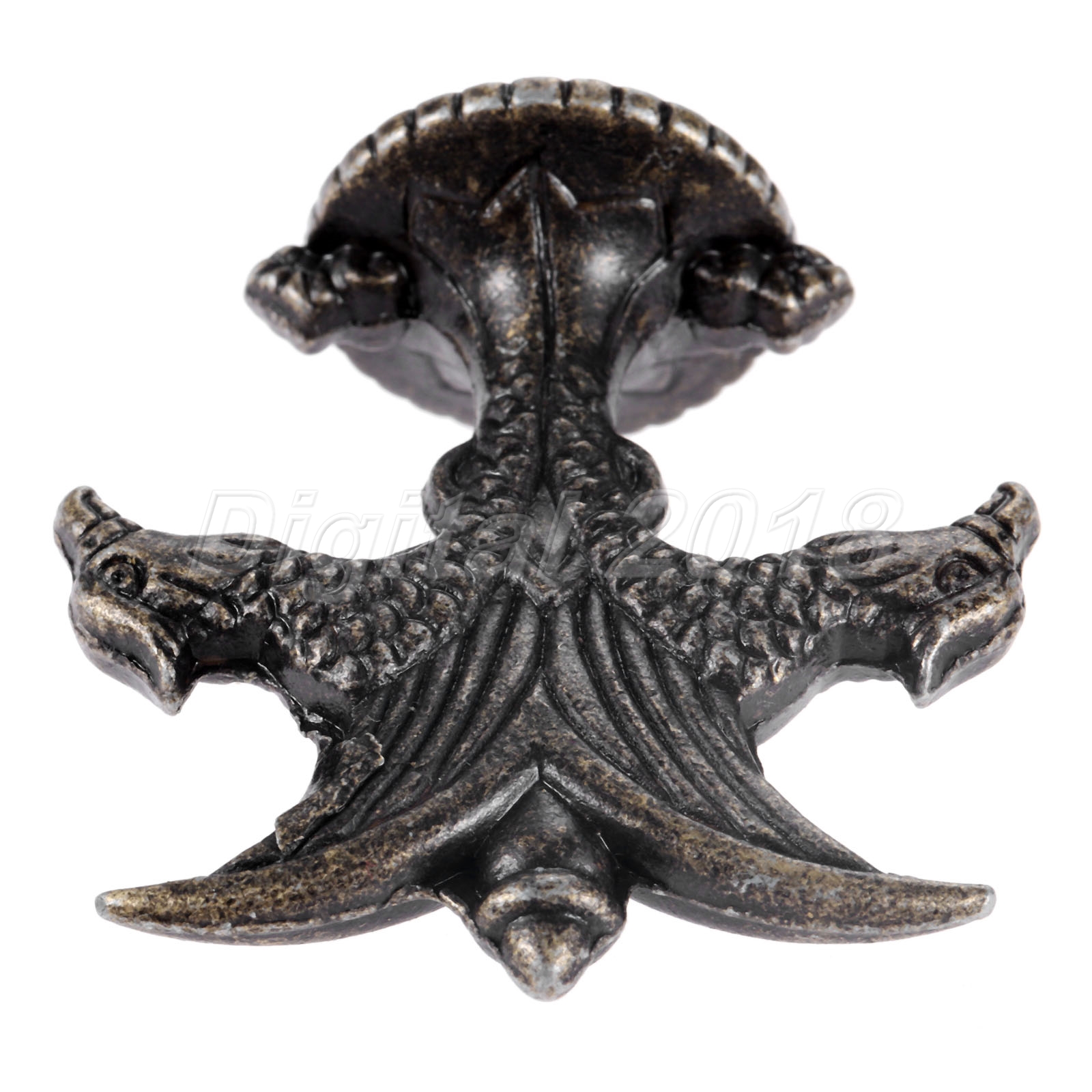 Unique Double Eagle Cabinet Knob Antique Chest Drawer Cupboard Door Handle Pull