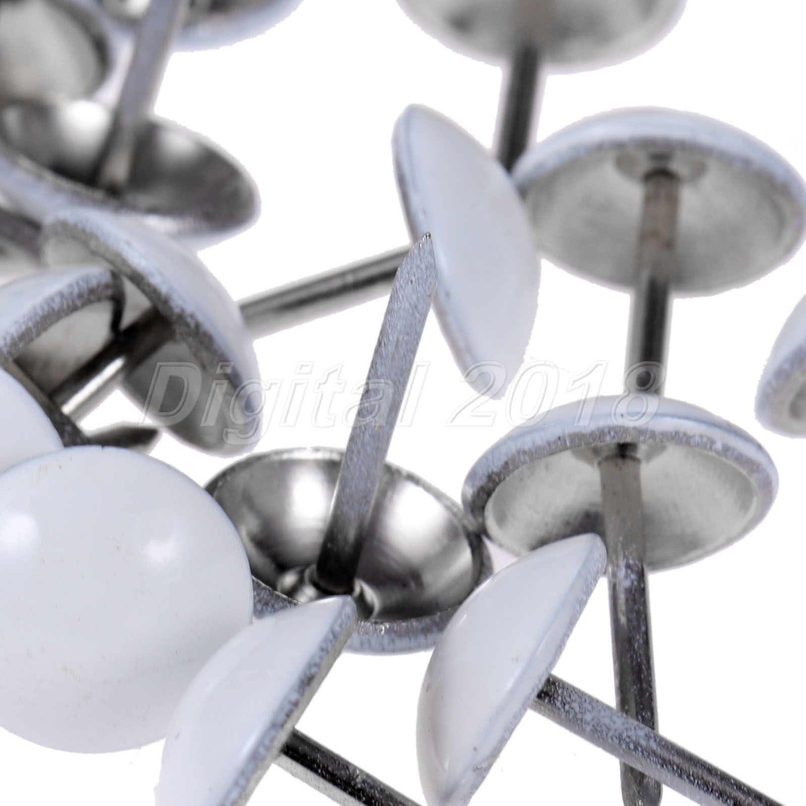 50X White Upholstery Nails Studs Tack Pins Fastener Craft Sofa Jewelry box Decor eBay