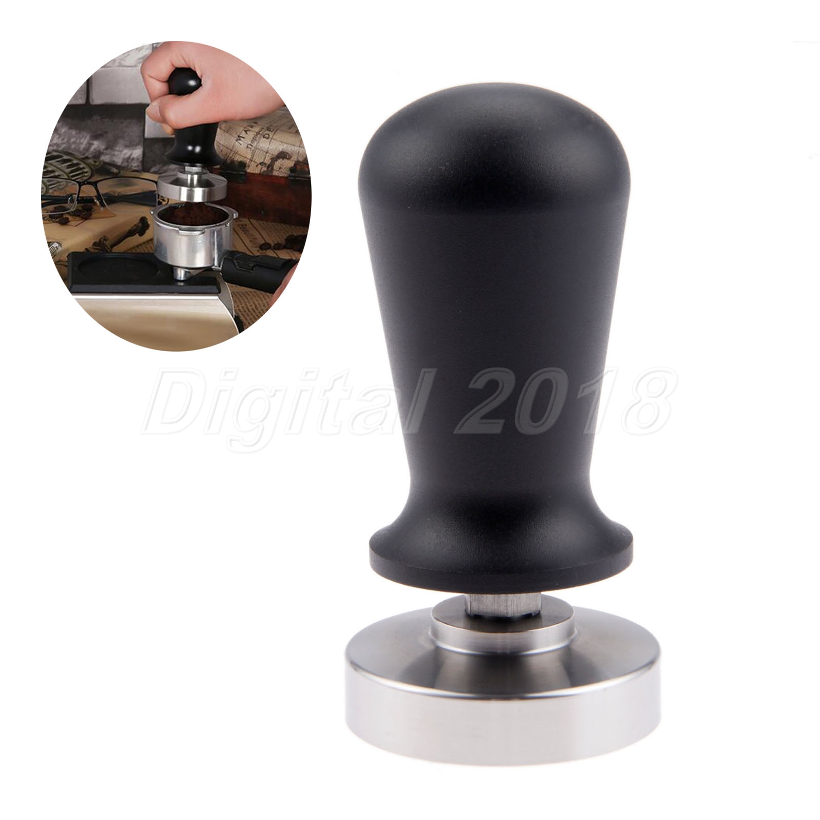 51mm Coffee Tamper Stainless Steel Manual Smart Hand Tamper Pressure