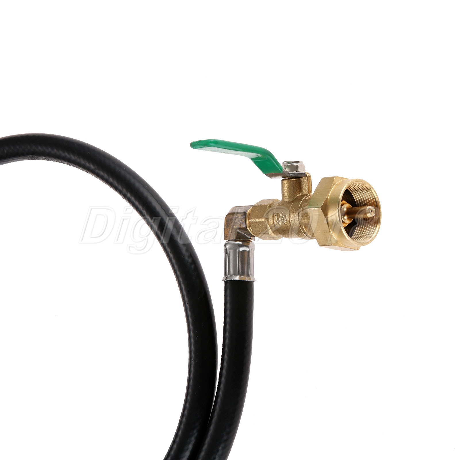 QCC1 Type Propane Refill Hose & ON-Off Control Valve 1LB Tank Adapter