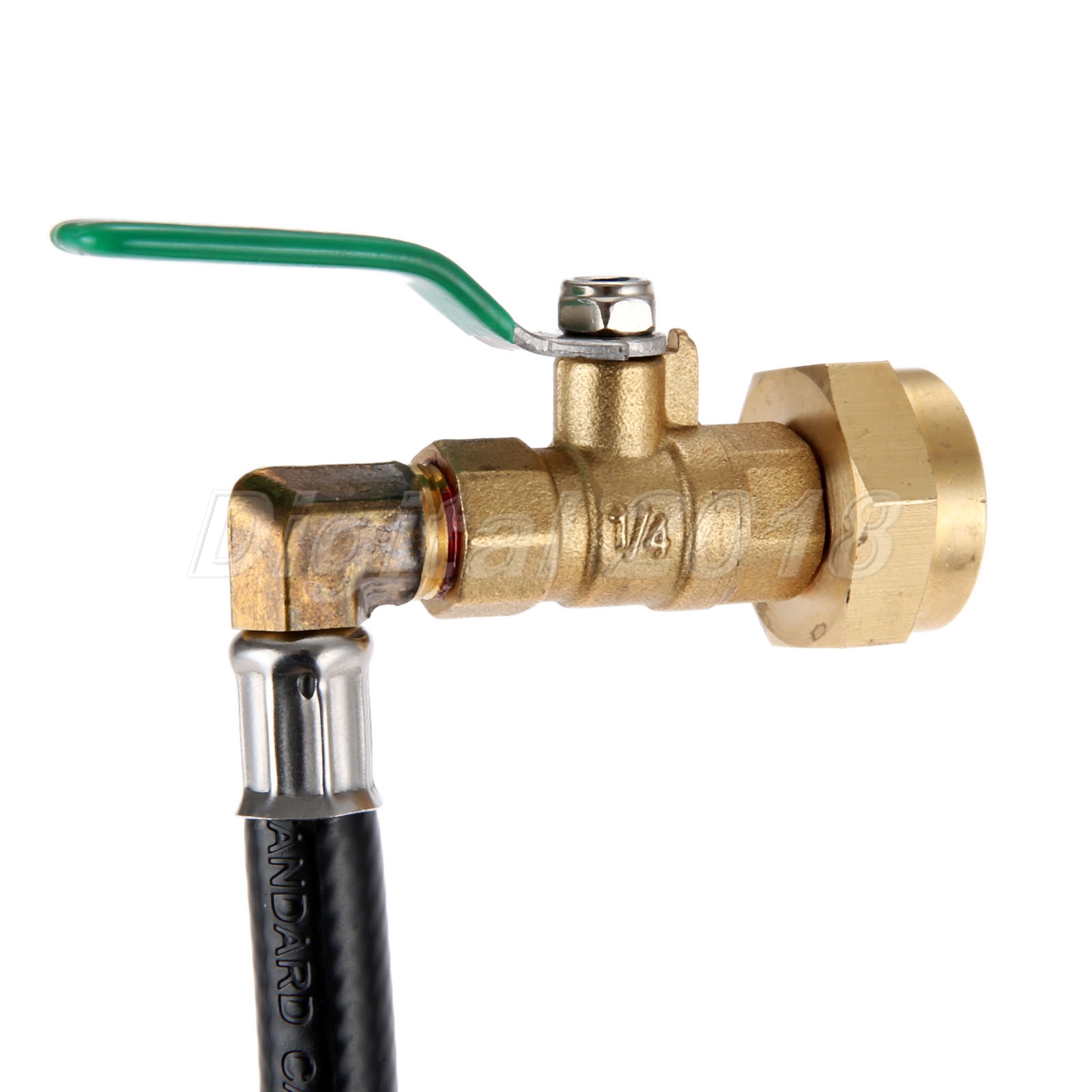 QCC1 Type Propane Refill Hose & ON-Off Control Valve 1LB Tank Adapter