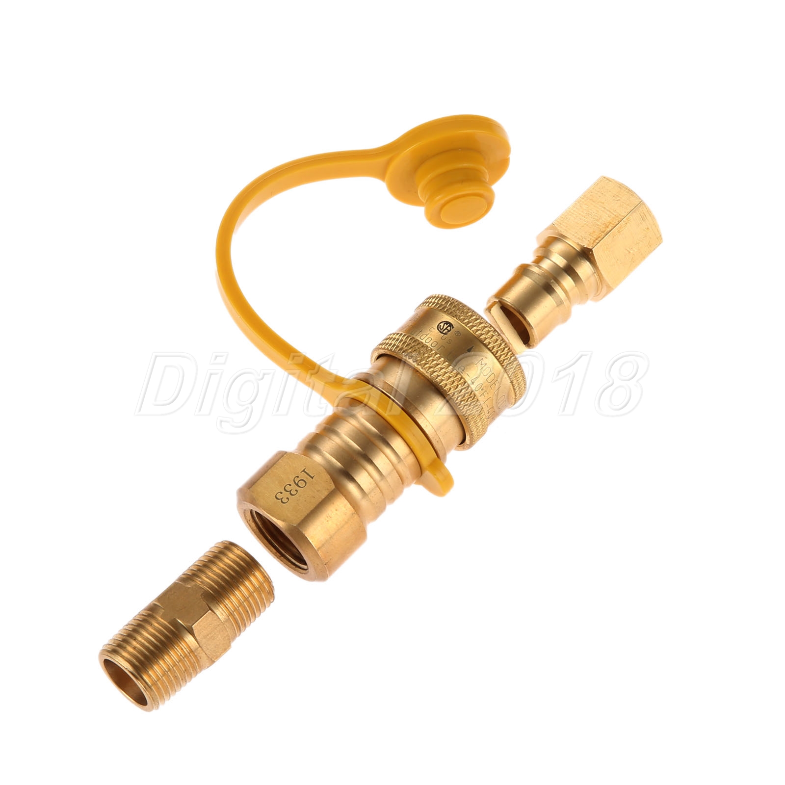 3/8" Natural Gas Quick Connector Brass Propane Adapter for 1LB Gas
