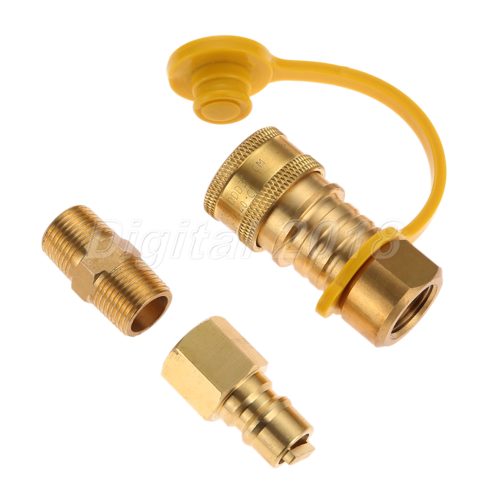 3/8" Natural Gas Quick Connector Brass Propane Adapter for 1LB Gas