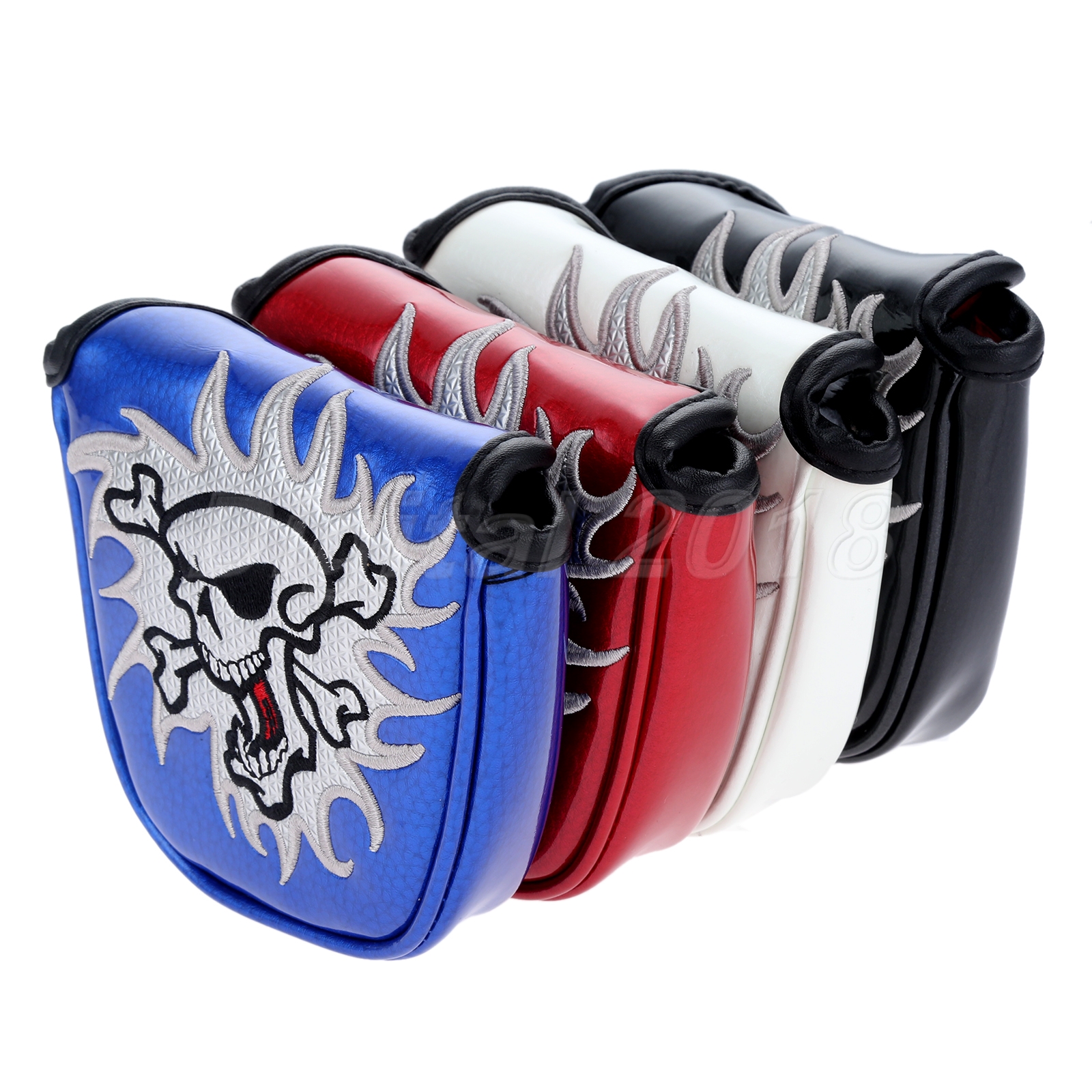 Skull Pattern Mallet Style Golf Putter Cover Protector Putter