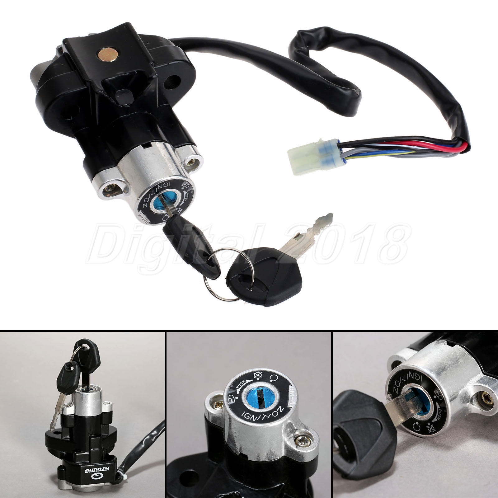 Motorcyle Ignition Switch w/ Keys For Suzuki GSXR 600 750 GSXR600 GSX