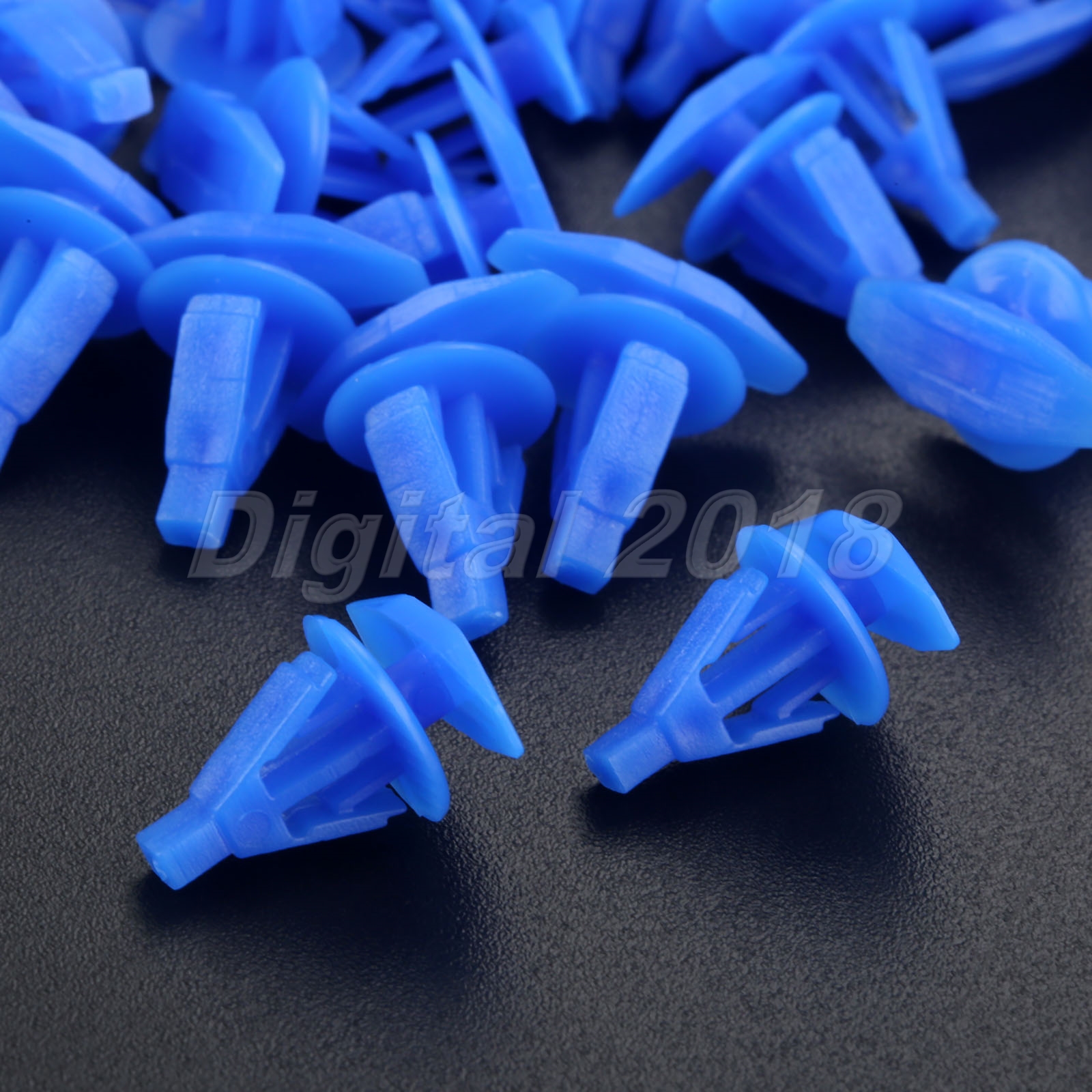 100 x Auto Car Universal Fastener Plastic Clips Rivets panel 7mm hole