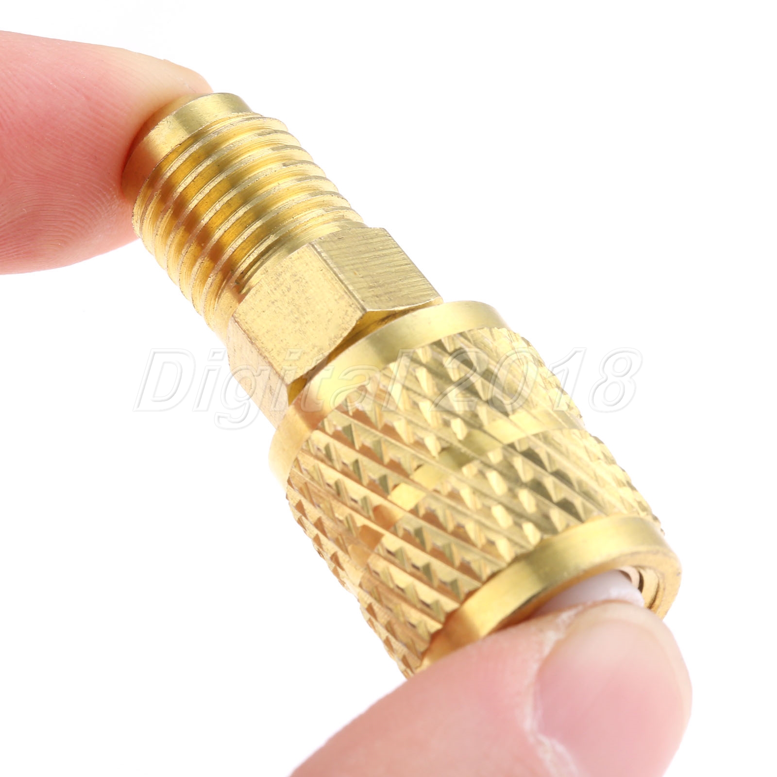 2Pcs x HVAC Brass R-410a Straight Adapter 5/16" SAE Female x 1/4" SAE ...