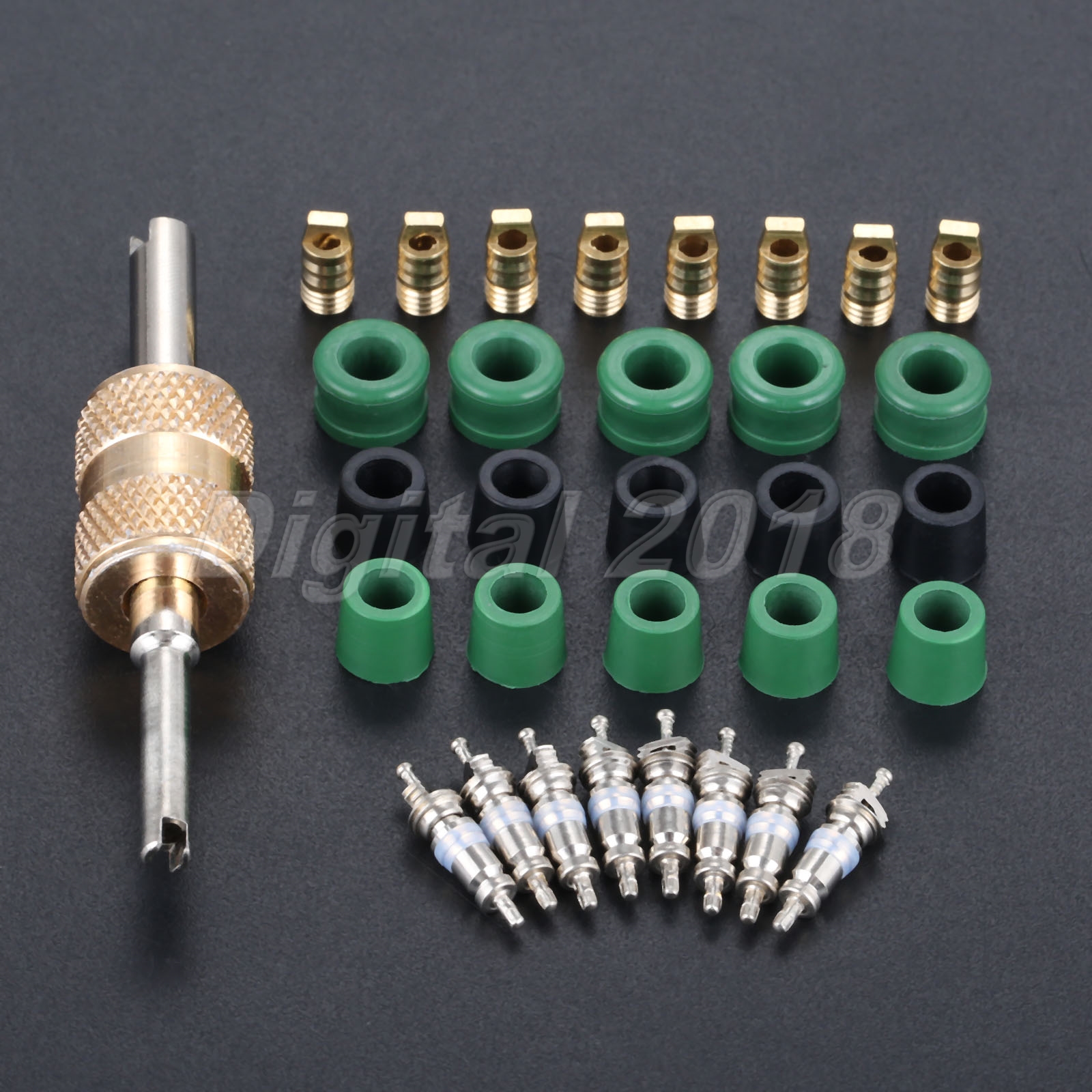 Auto A/C Air Conditioning Valve Core Tool Remover Installer Assortment