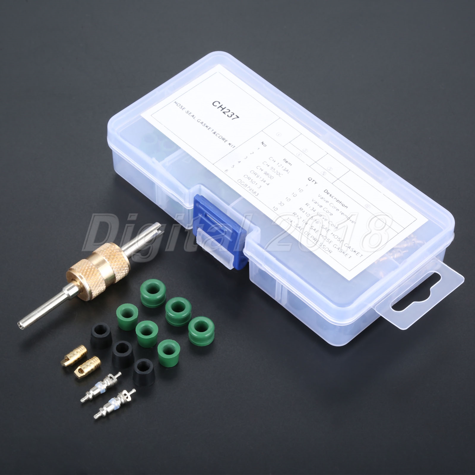 Auto A/C Air Conditioning Valve Core Tool Remover Installer Assortment Kit 71Pcs eBay