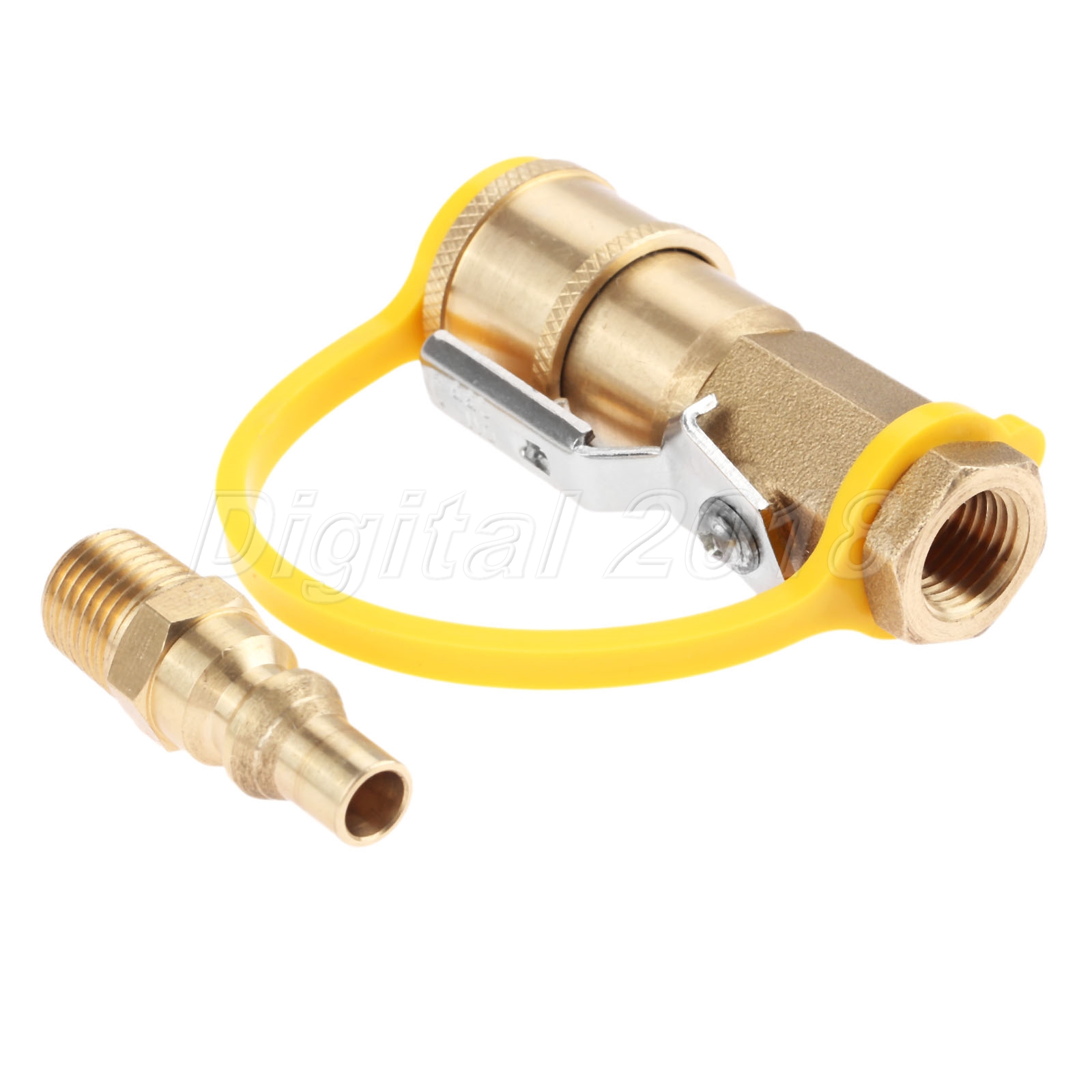 Brass 1/4 Inch Quick Connect Kit & Shutoff Valve For Propane/Natural Gas Systems 701705758790 eBay